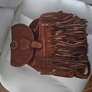 Suede Boho Backpack